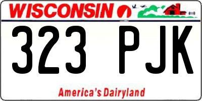 WI license plate 323PJK