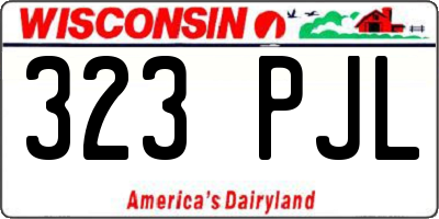 WI license plate 323PJL