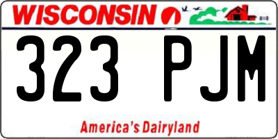 WI license plate 323PJM