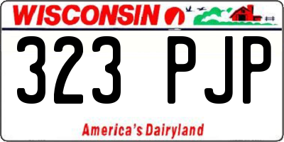 WI license plate 323PJP