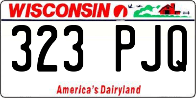 WI license plate 323PJQ