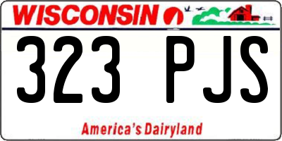 WI license plate 323PJS