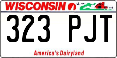 WI license plate 323PJT