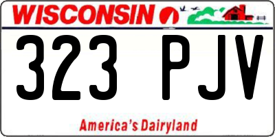 WI license plate 323PJV