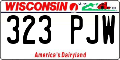 WI license plate 323PJW