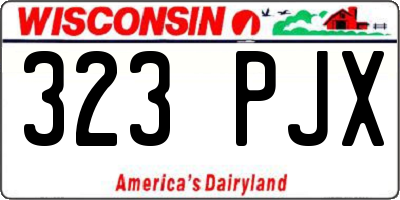 WI license plate 323PJX
