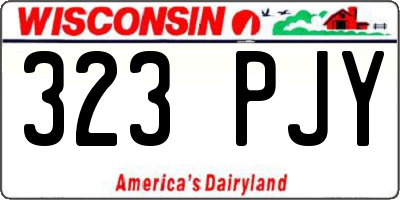 WI license plate 323PJY