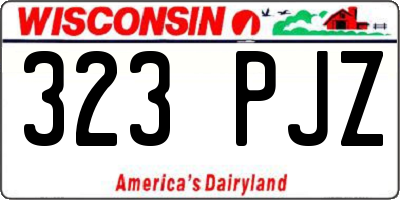 WI license plate 323PJZ
