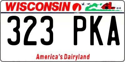 WI license plate 323PKA