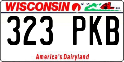 WI license plate 323PKB