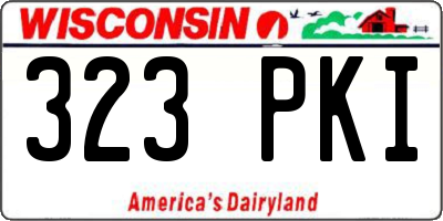 WI license plate 323PKI