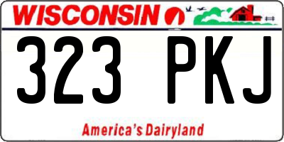 WI license plate 323PKJ