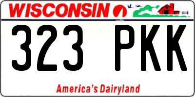 WI license plate 323PKK