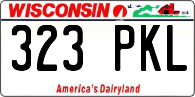 WI license plate 323PKL