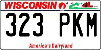 WI license plate 323PKM