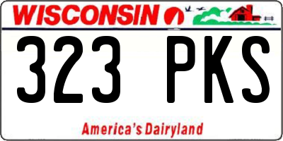 WI license plate 323PKS