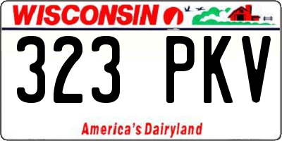 WI license plate 323PKV
