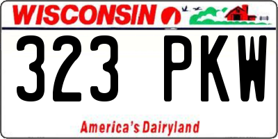 WI license plate 323PKW