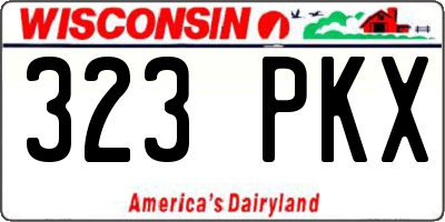 WI license plate 323PKX
