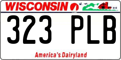 WI license plate 323PLB