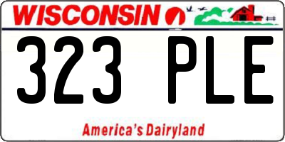 WI license plate 323PLE