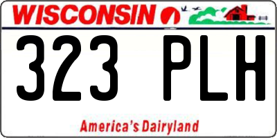WI license plate 323PLH