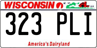WI license plate 323PLI