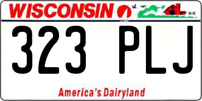WI license plate 323PLJ