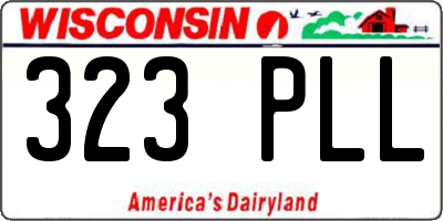 WI license plate 323PLL