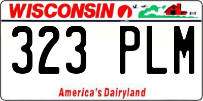 WI license plate 323PLM