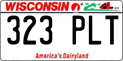 WI license plate 323PLT