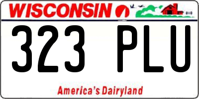 WI license plate 323PLU