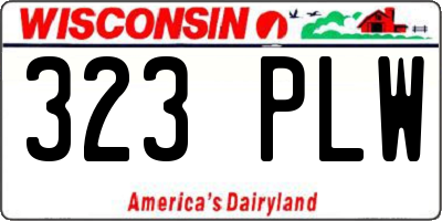 WI license plate 323PLW
