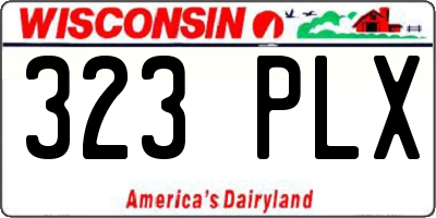 WI license plate 323PLX