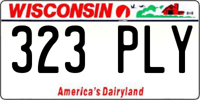 WI license plate 323PLY