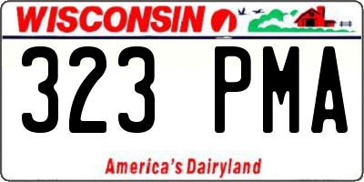WI license plate 323PMA