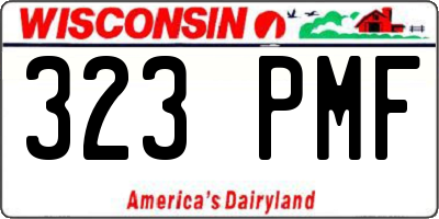 WI license plate 323PMF