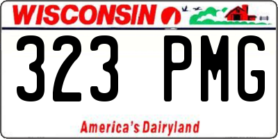 WI license plate 323PMG