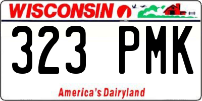 WI license plate 323PMK