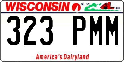 WI license plate 323PMM