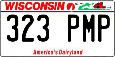 WI license plate 323PMP