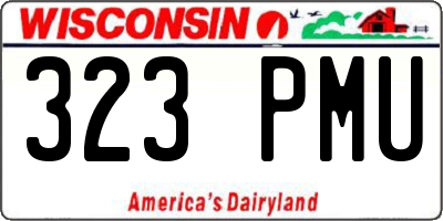 WI license plate 323PMU