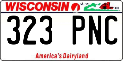 WI license plate 323PNC