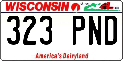 WI license plate 323PND
