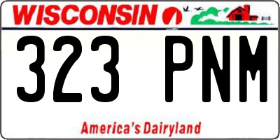 WI license plate 323PNM