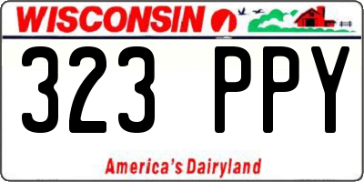 WI license plate 323PPY