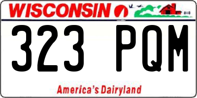 WI license plate 323PQM