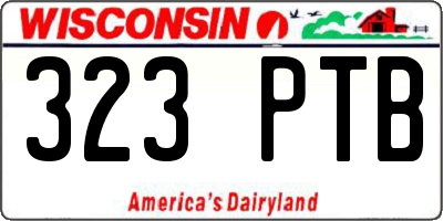 WI license plate 323PTB