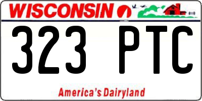 WI license plate 323PTC