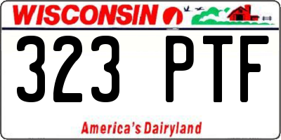 WI license plate 323PTF